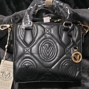 Valentino Orlandi Black Quilted Mini Bag
